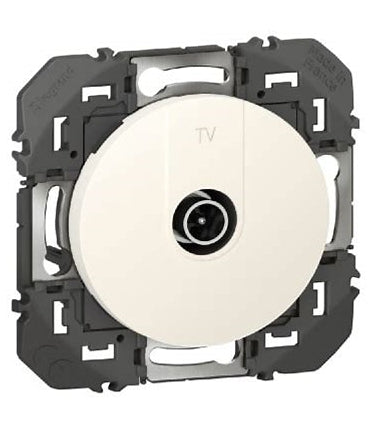 Legrand Dooxie Prise TV Mâle Étoile Blindée Blanc – Réf. 600351