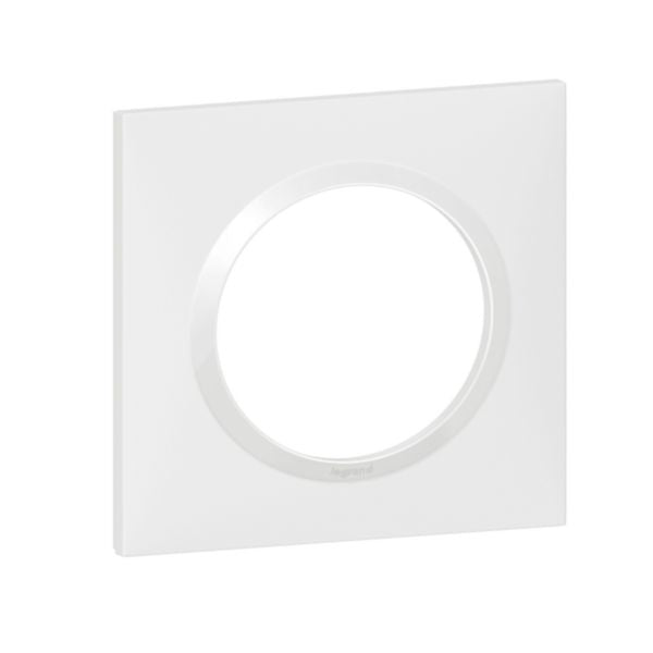 Plaque carrée dooxie 1 poste finition blanc