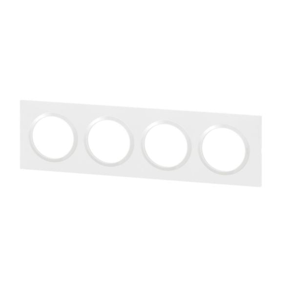 Plaque de finition Dooxie™ 4 POSTES – Blanc