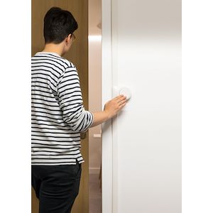 Interrupteur 4 en 1 Optima double, va-et-vient ou bouton poussoir blanc