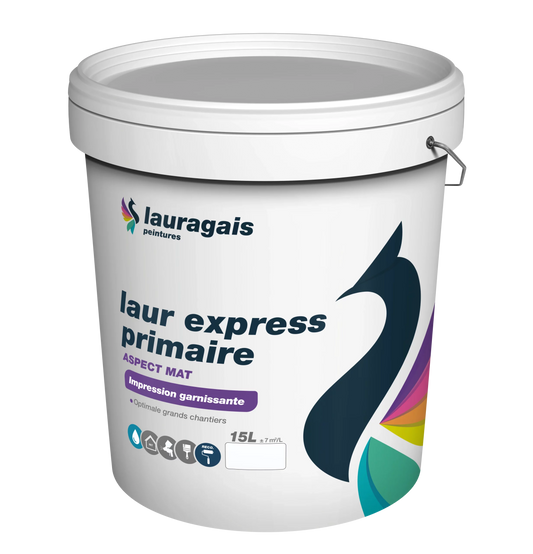 Lauragais Laur Express Primaire Mat – Sous-couche Acrylique Intérieur 15 L