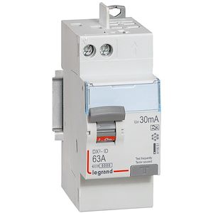 Interrupteur différentiel DX³-ID haut vis/haut auto 2P 230V~ 63A A 30mA - 2 mod