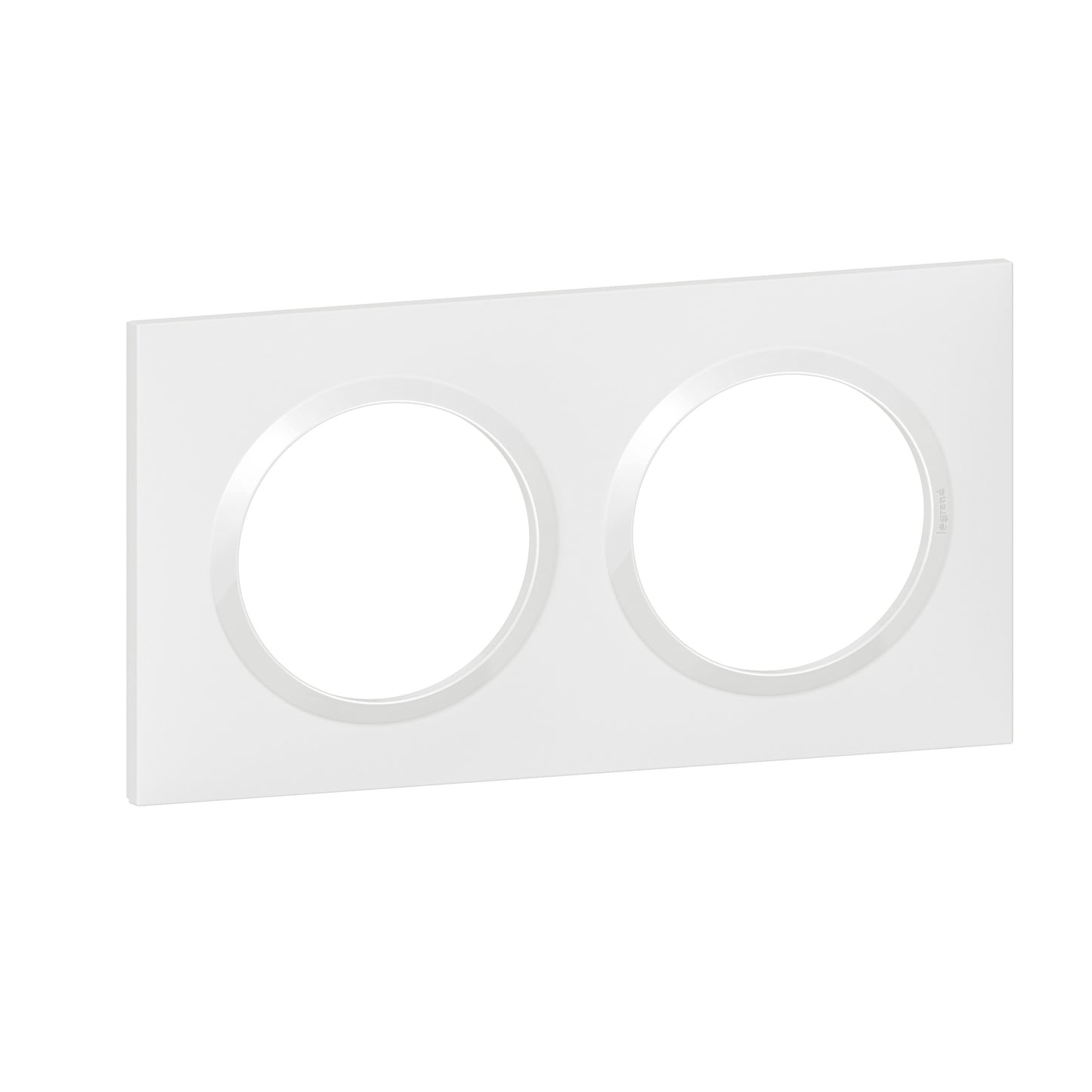 Plaque de finition Dooxie™ 2 postes carrée – Blanc