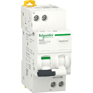 Acti9 iDD40T - Disjoncteur dif. - 1P+N 16A - Crb C - 4500A/6kA - 30mA - Type AC