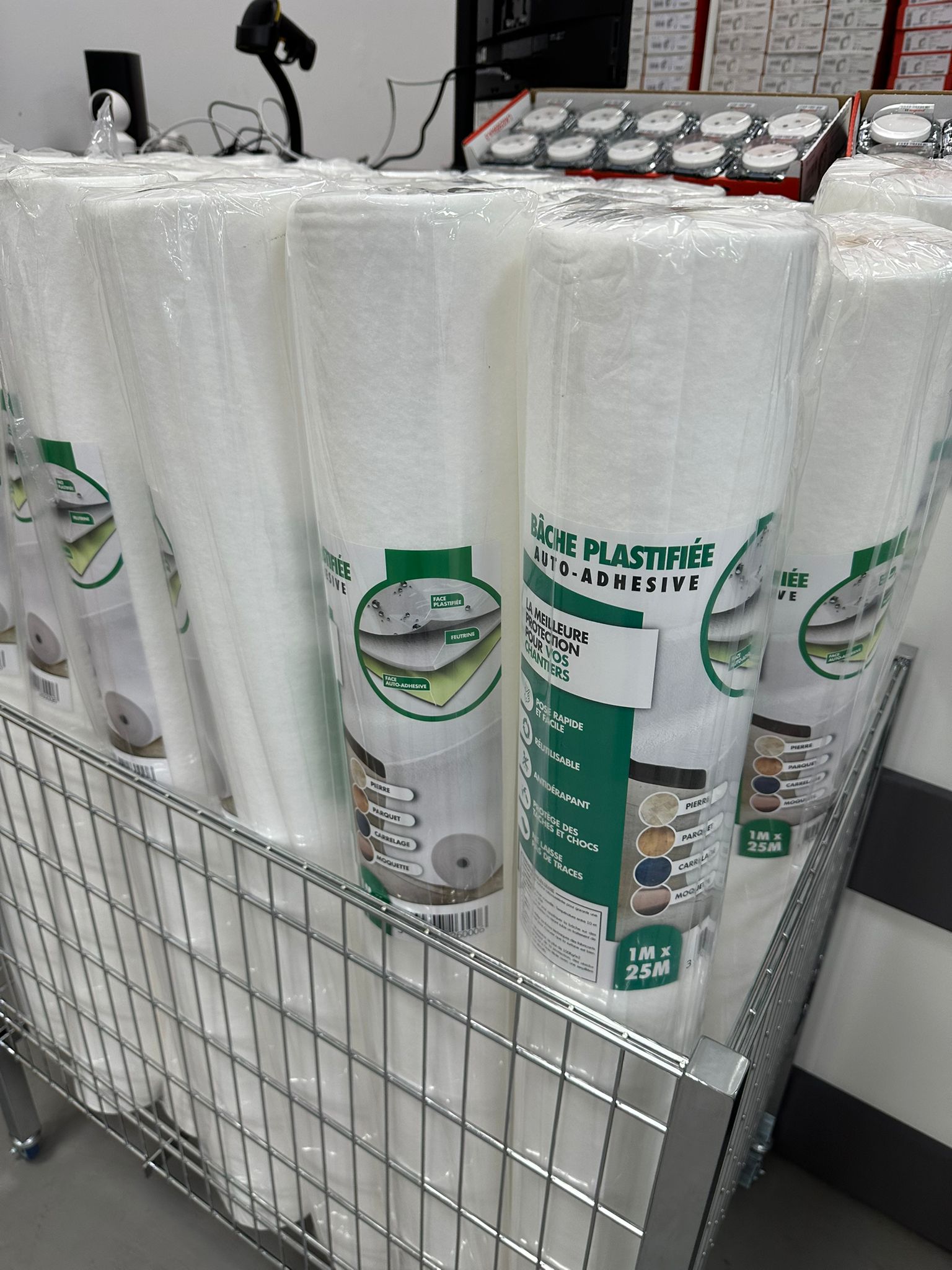 Bâche plastifiée auto-adhésive 25 m