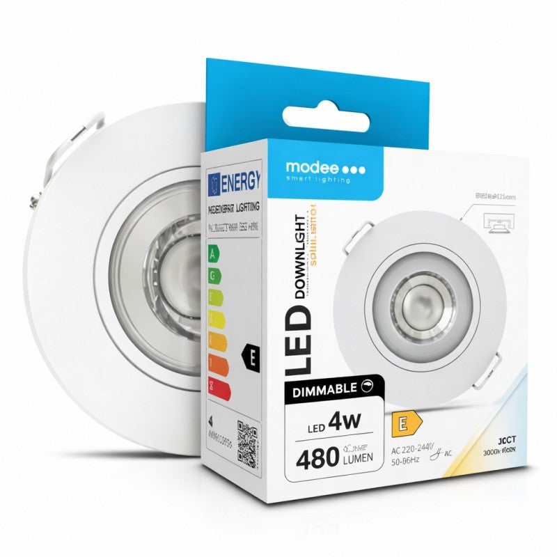 Spot LED Encastrable MODEE 4W Dimmable – 3CCT 3000K/4000K/6500K – Blanc