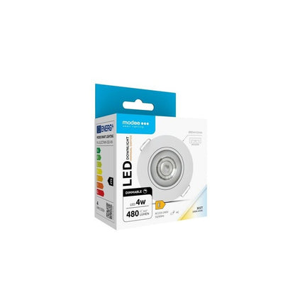 Spot LED Encastrable MODEE 4W Dimmable – 3CCT 3000K/4000K/6500K – Blanc