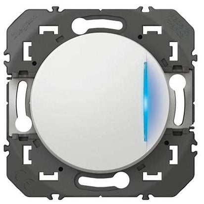 Legrand Dooxie Interrupteur ou Va-et-Vient Témoin Blanc 10AX 250V – Réf. 600009