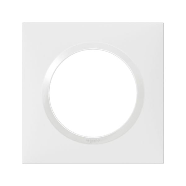 Plaque carrée dooxie 1 poste finition blanc