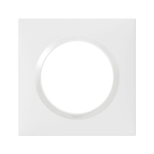 Plaque carrée dooxie 1 poste finition blanc