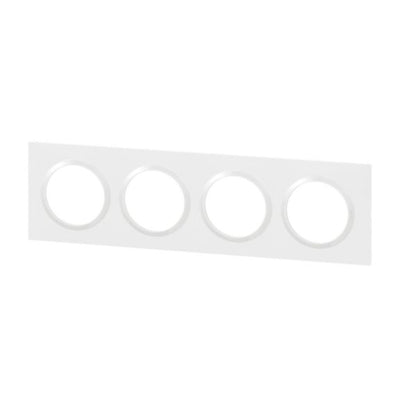 Plaque de finition Dooxie™ 4 POSTES – Blanc