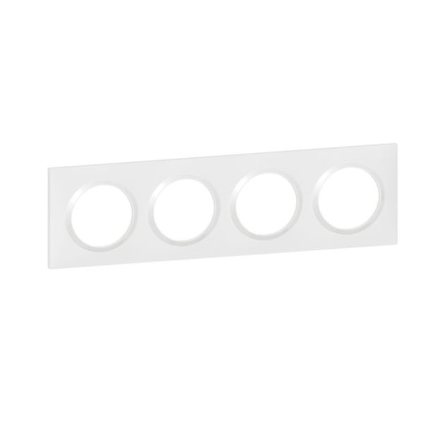 Plaque de finition Dooxie™ 4 POSTES – Blanc