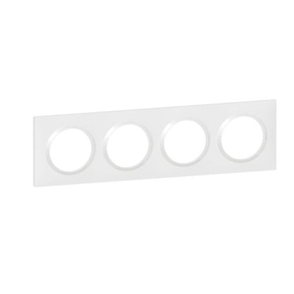 Plaque de finition Dooxie™ 4 POSTES – Blanc
